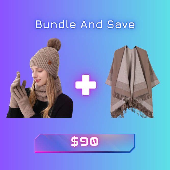 Khaki Winter Luxe Bundle – 4-Piece Cozy Set