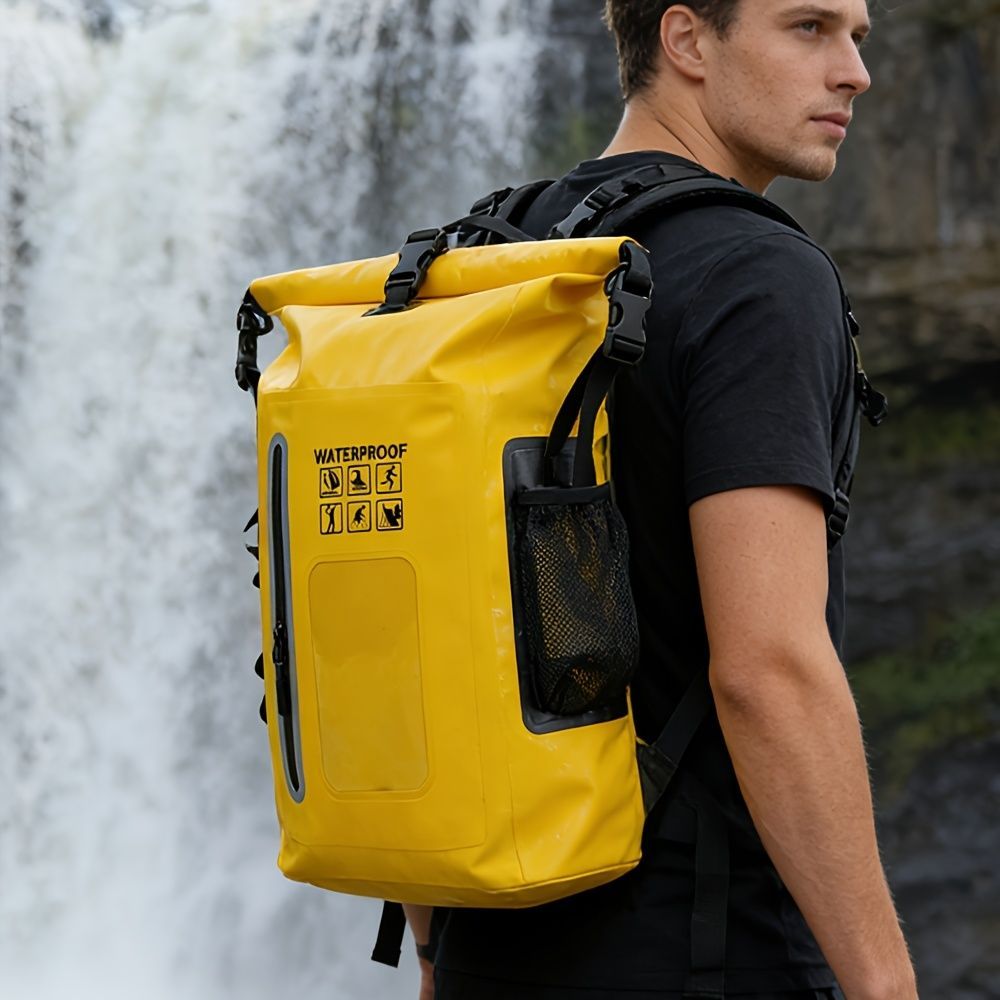 waterproof backpack, dry-wet separation, outdoor sports backpack, fishing backpack, camping backpack, canyoning backpack, swimming backpack, rafting backpack, waterproof gear, Australia outdoor backpack, hiking backpack water resistant - army green - Size
