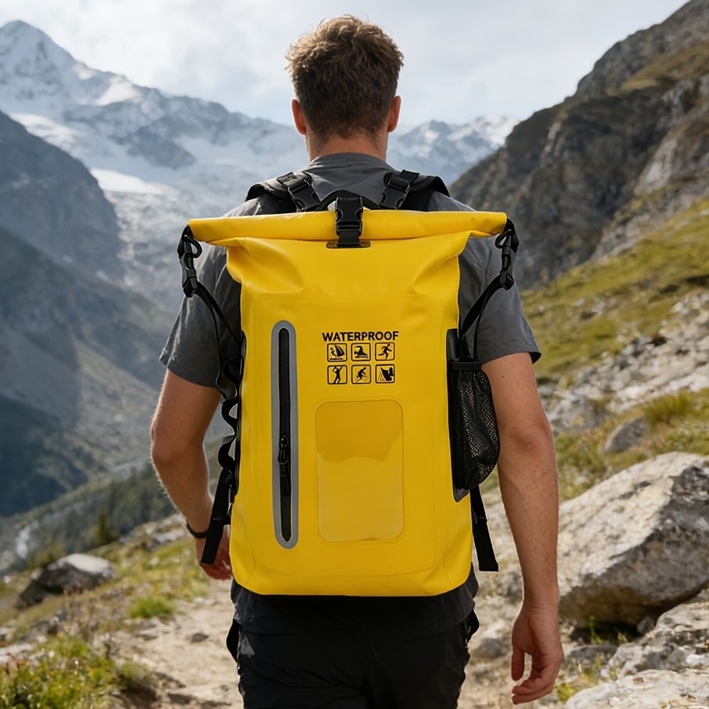 waterproof backpack, dry-wet separation, outdoor sports backpack, fishing backpack, camping backpack, canyoning backpack, swimming backpack, rafting backpack, waterproof gear, Australia outdoor backpack, hiking backpack water resistant - army green - Size