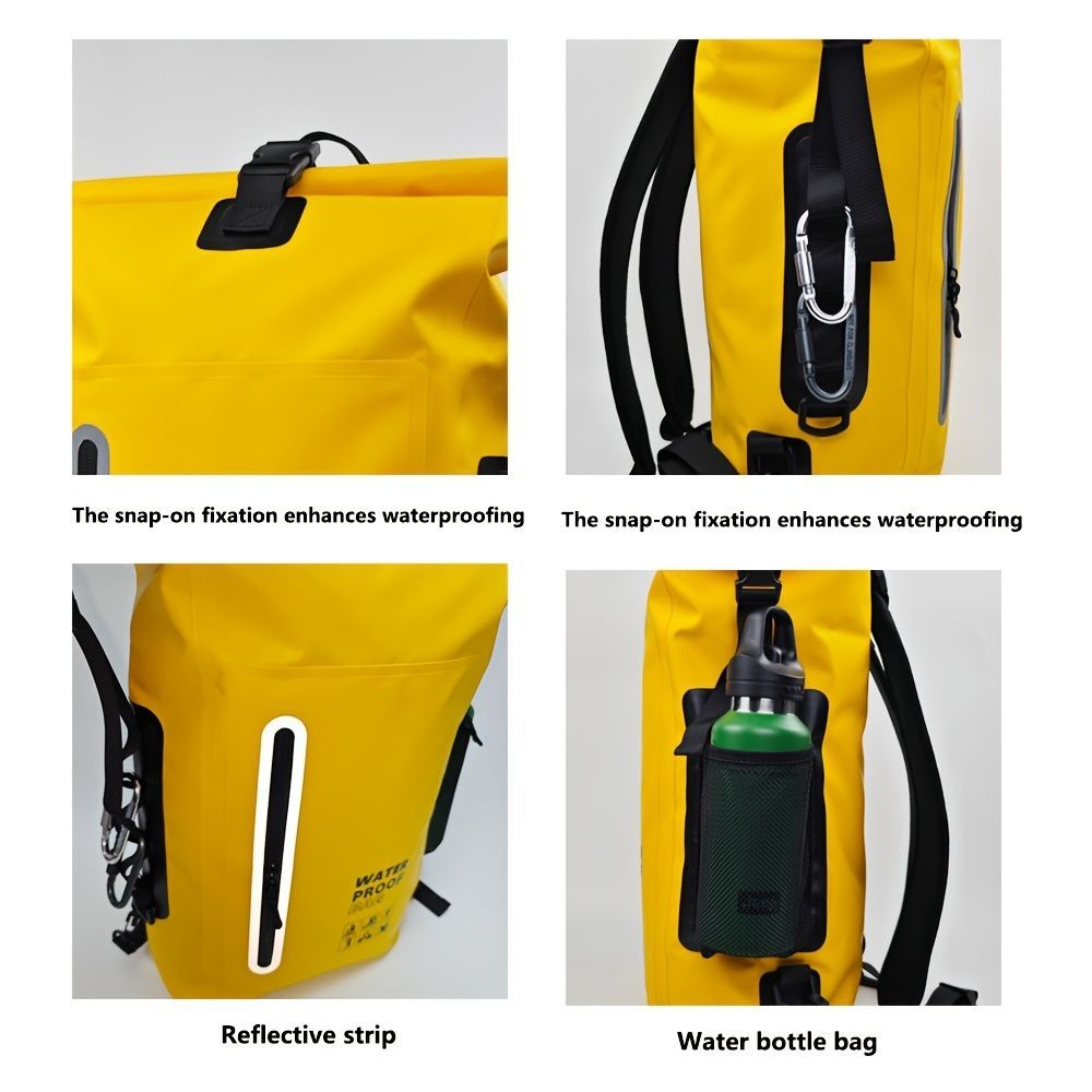 waterproof backpack, dry-wet separation, outdoor sports backpack, fishing backpack, camping backpack, canyoning backpack, swimming backpack, rafting backpack, waterproof gear, Australia outdoor backpack, hiking backpack water resistant - Camel - Size 25L