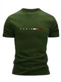 Men'S T-Shirt Lightweight T-Shirt Crew Neck T-Shirt Quick Dry T-Shirt Paris - Green - Size M