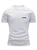 Men'S T-Shirt Lightweight T-Shirt Crew Neck T-Shirt Quick Dry T-Shirt Paris - White - Size XL
