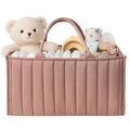 Large Baby Diaper Caddy Organizer – Portable Nursery Storage for Diapers, Wipes, Toys & Essentials (Pink)