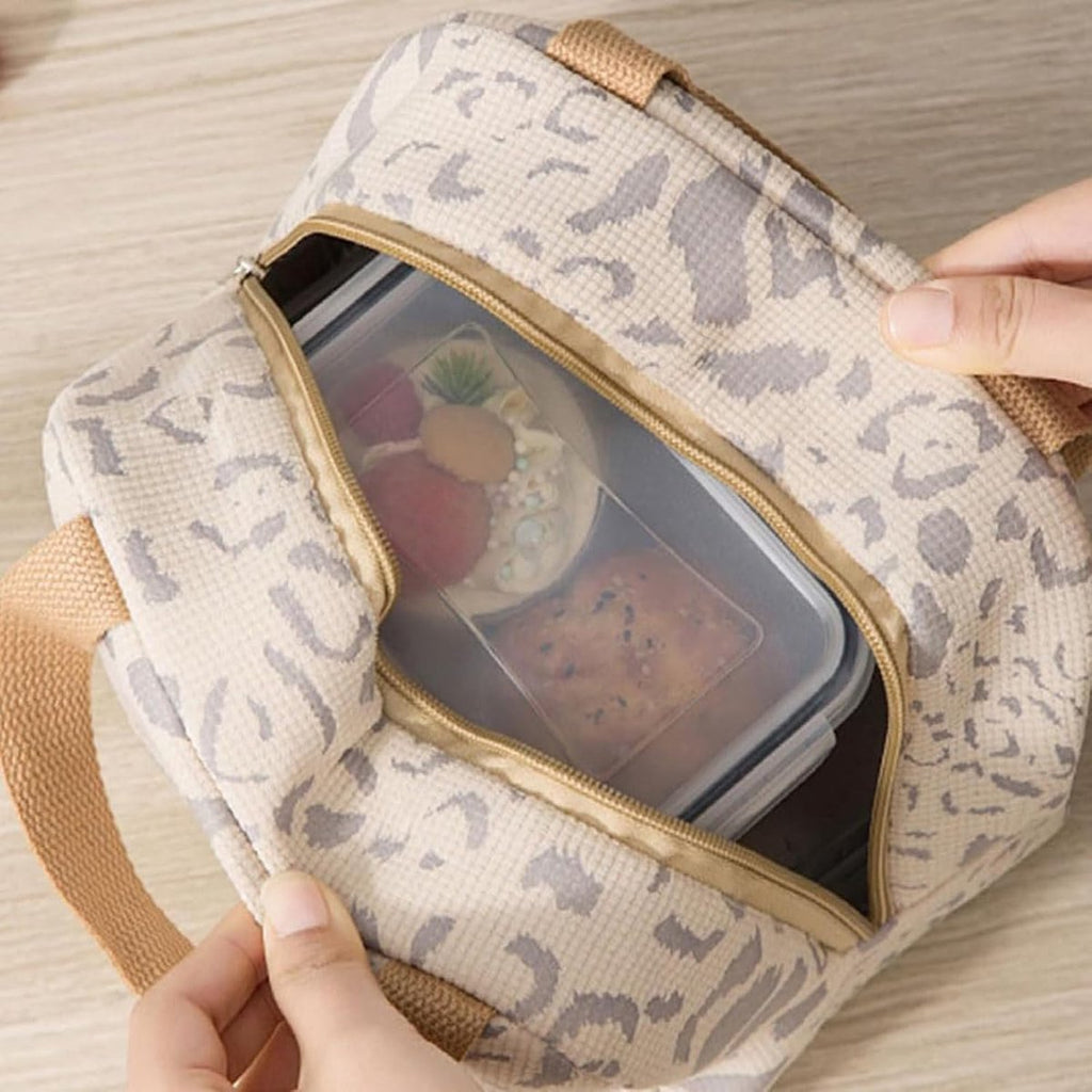 Reusable Insulated Lunch Bag 6L – Small Lunch Bag for Work, School & Travel (Beige)