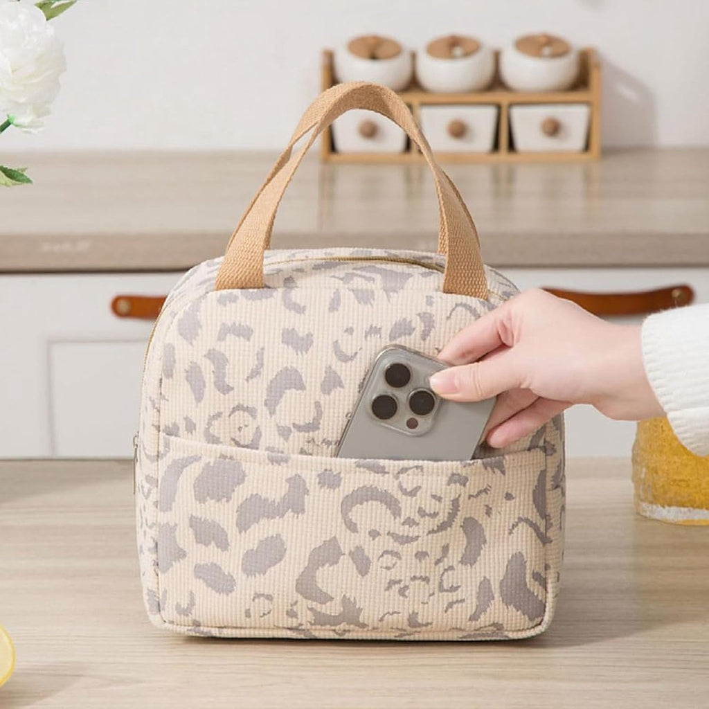 Reusable Insulated Lunch Bag 6L – Small Lunch Bag for Work, School & Travel (Beige)