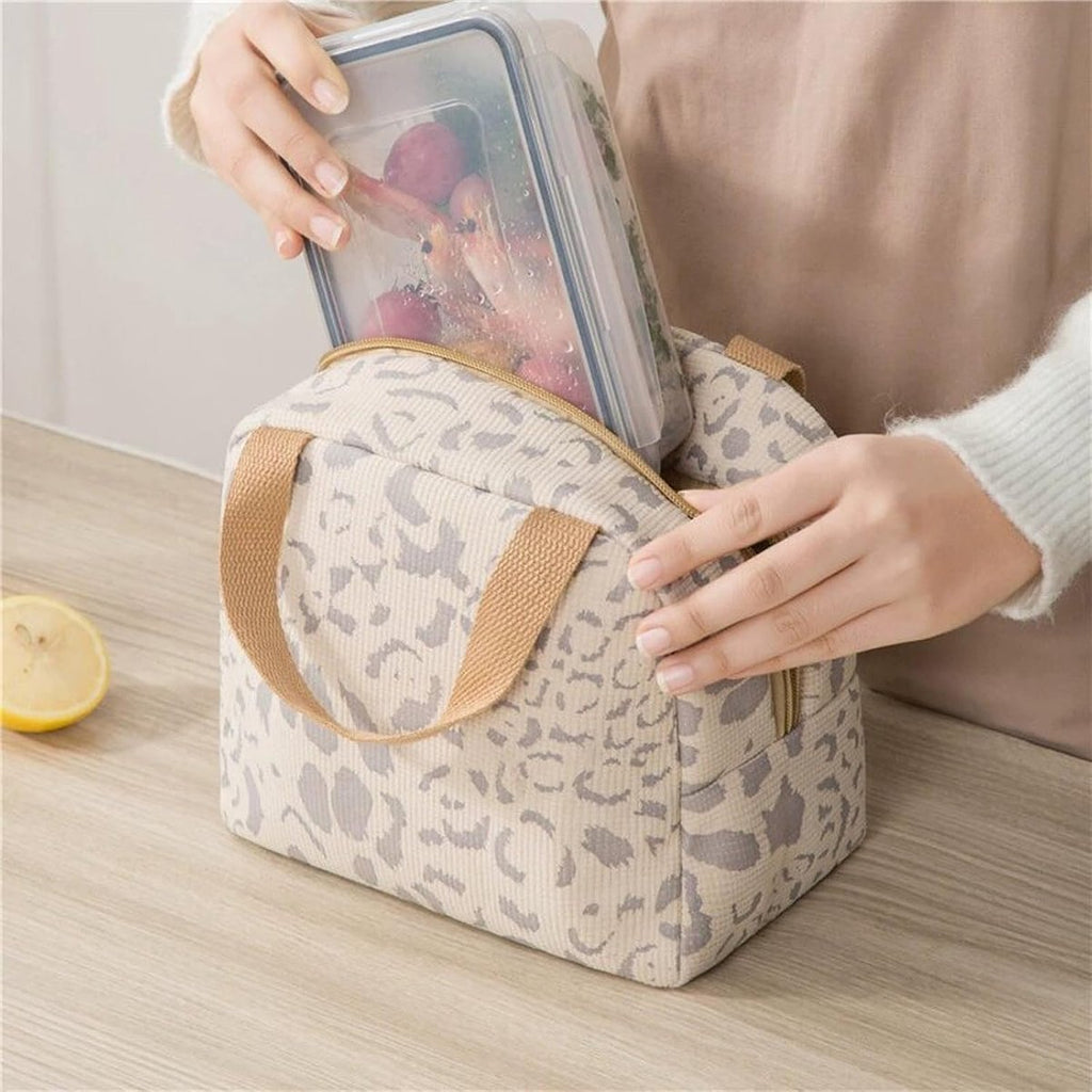 Reusable Insulated Lunch Bag 6L – Small Lunch Bag for Work, School & Travel (Beige)