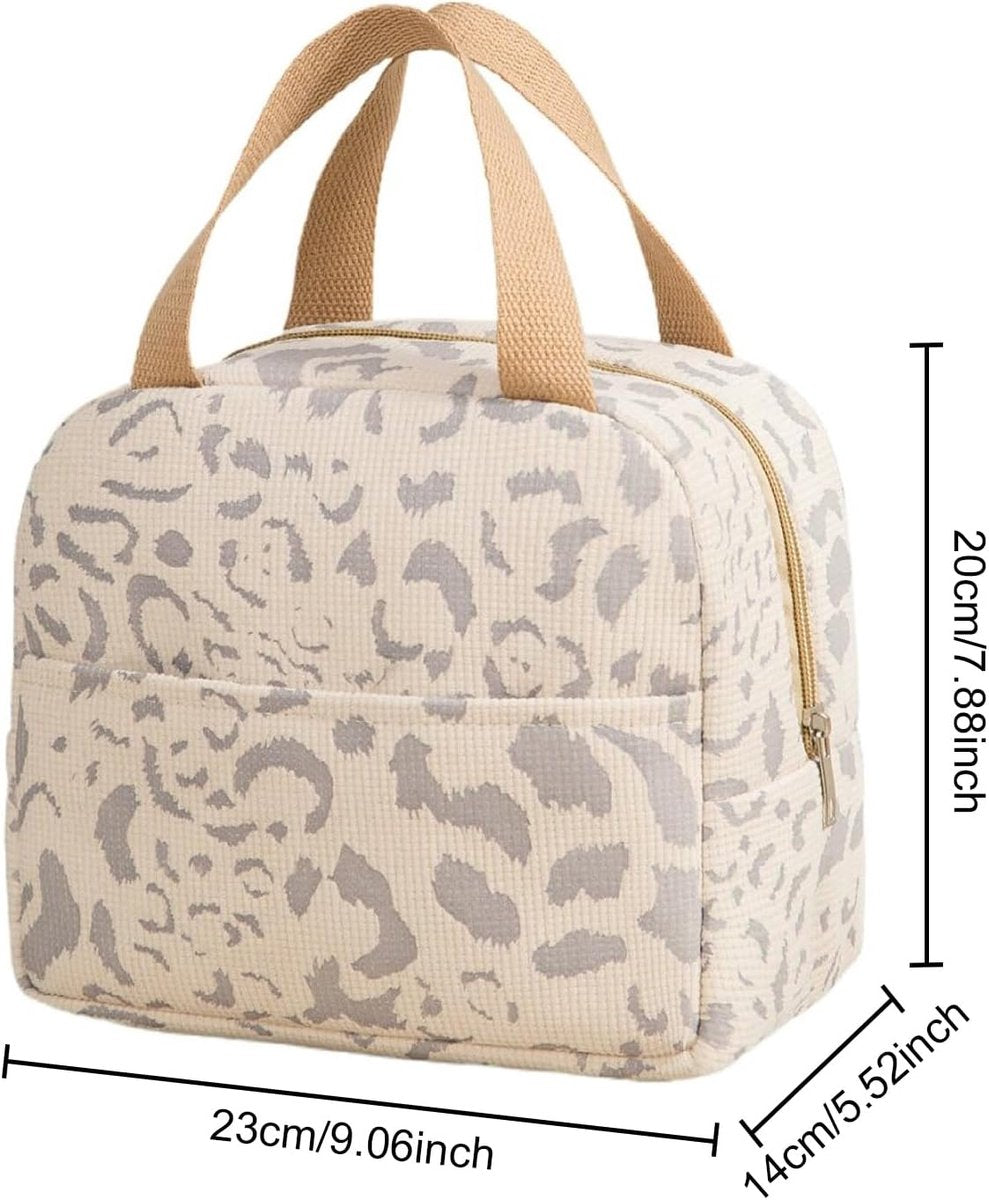 Reusable Insulated Lunch Bag 6L – Small Lunch Bag for Work, School & Travel (Beige)