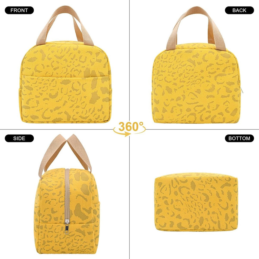 Reusable Insulated Lunch Bag 6L – Small Lunch Bag for Work, School & Travel (Yellow)