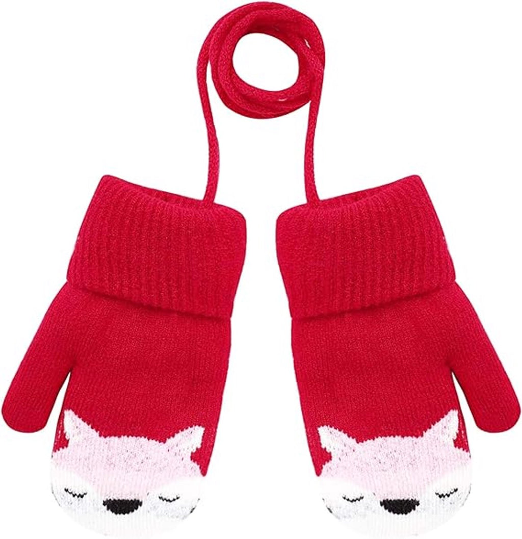 Toddler Winter Gloves (0–3 Years) – Soft Knitted Kids Gloves with Warm Fleece Lining for Boys & Girls