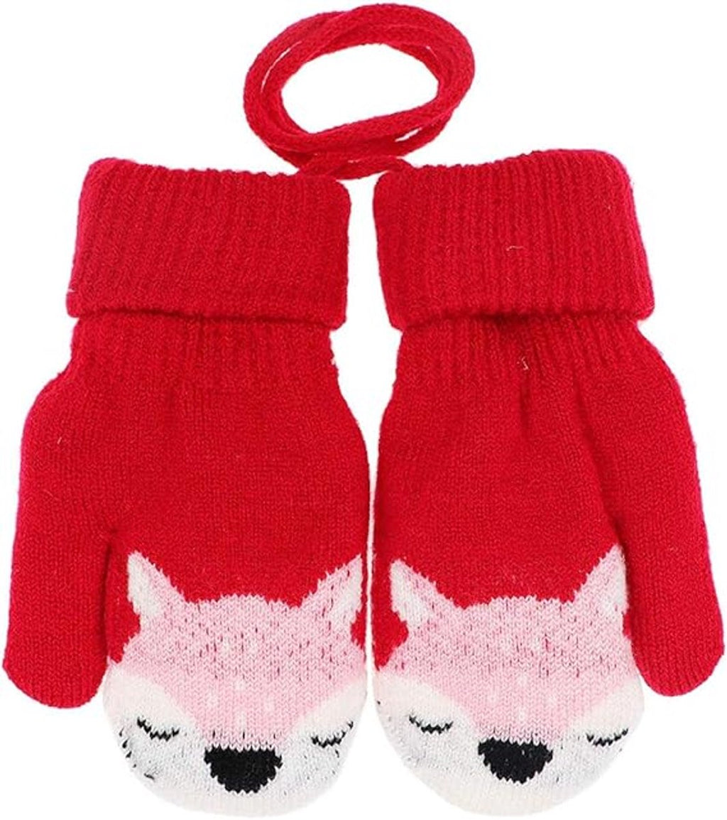 Toddler Winter Gloves (0–3 Years) – Soft Knitted Kids Gloves with Warm Fleece Lining for Boys & Girls