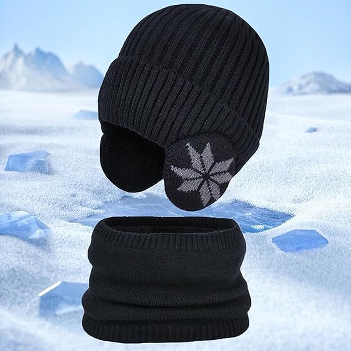 Hat & Scarf - Winter Kids' Hats - Kids' Hat - 2 In 1 Kids' Hat Scarf Set - 4 To 10 Years - Beanie - Boys And Girls - Hat For Children - Kids' Outdoor Hats - Children's Clothing - Scarf - Winter - One Size - Black