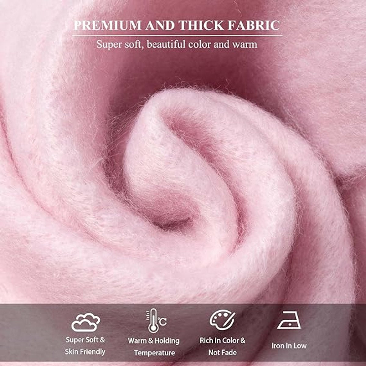 Pink Blanket Scarf – Warm, Thick Knit Winter Scarf for Women