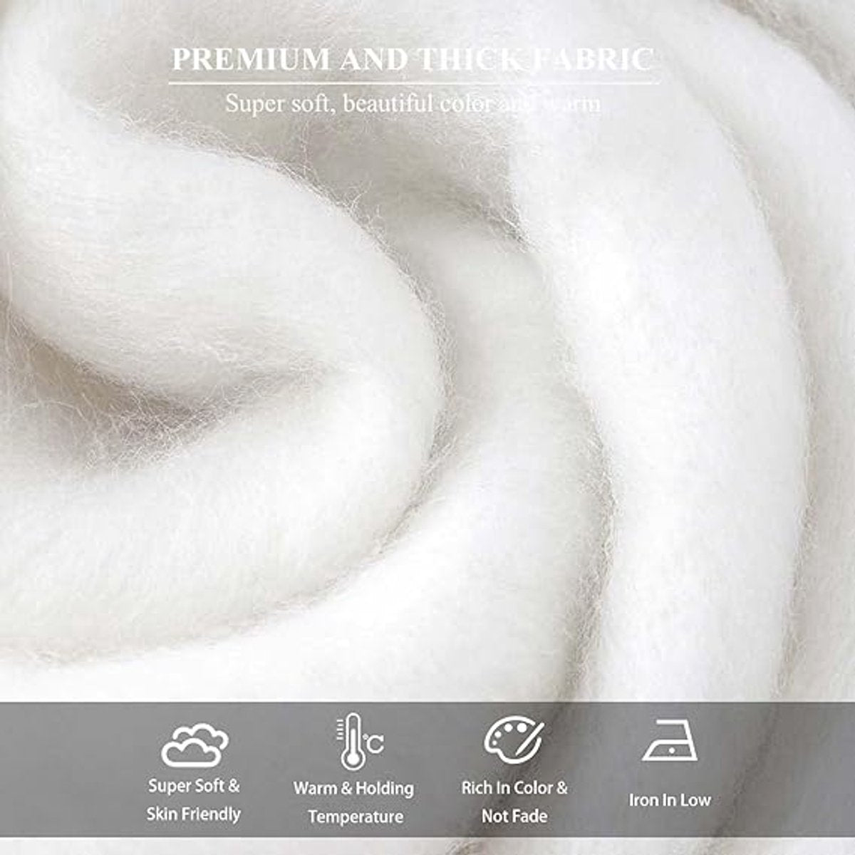 White Blanket Scarf – Warm, Thick Knit Winter Scarf for Women