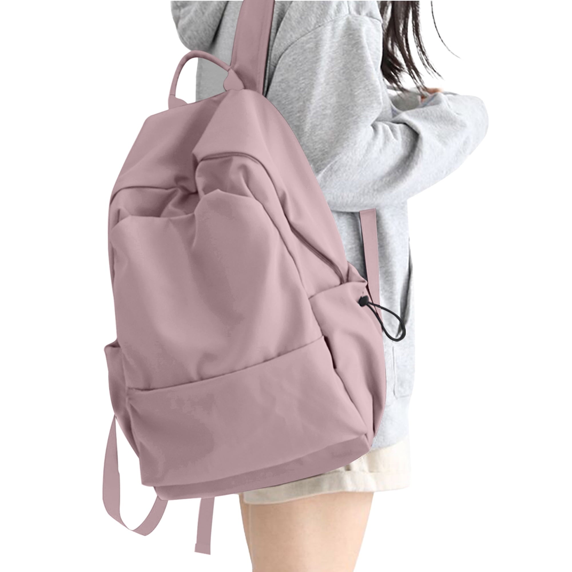 Unisex Lightweight Water-Resistant Backpack, Black Purple