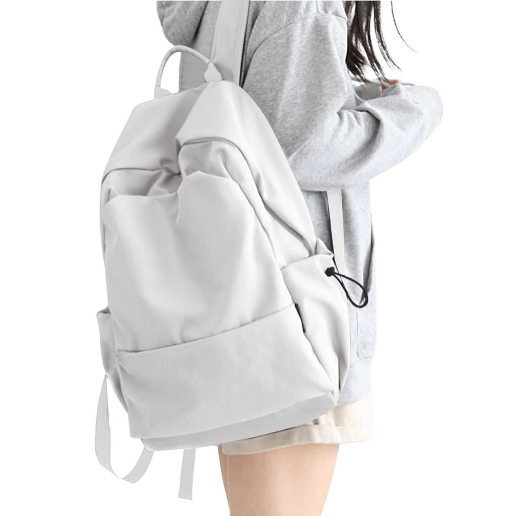 Unisex Lightweight Water-Resistant Backpack, Black White