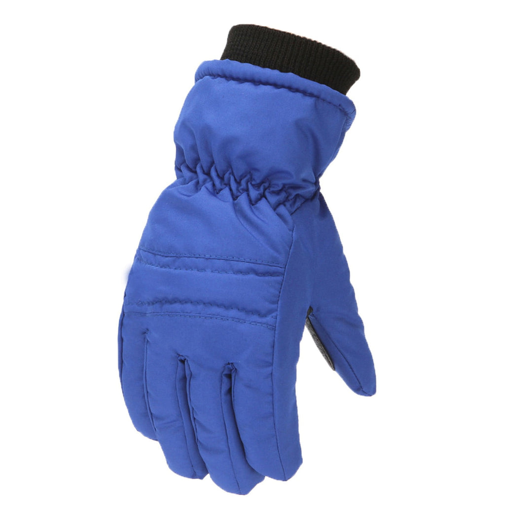 GXWEA Kids Waterproof Winter Snow Gloves – Warm, Thick & Stretchy for Boys & Girls (Ages 4–11), Blue