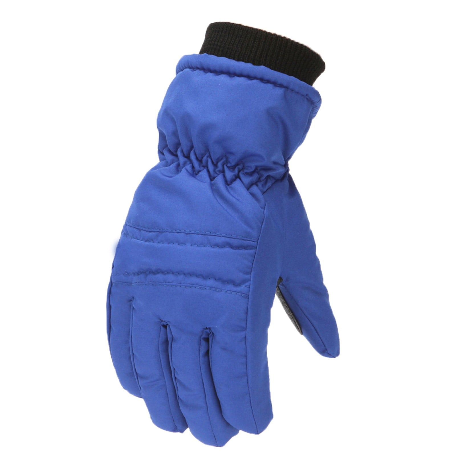 GXWEA Kids Waterproof Winter Snow Gloves – Warm, Thick & Stretchy for Boys & Girls (Ages 4–11), Blue