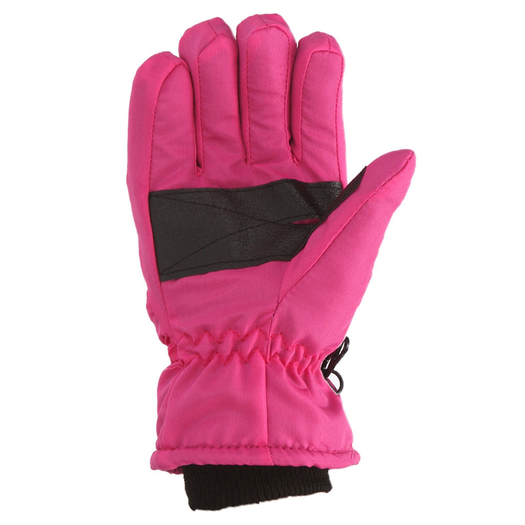 GXWEA Kids Waterproof Winter Snow Gloves – Warm, Thick & Stretchy for Boys & Girls (Ages 4–11), Hot Pink