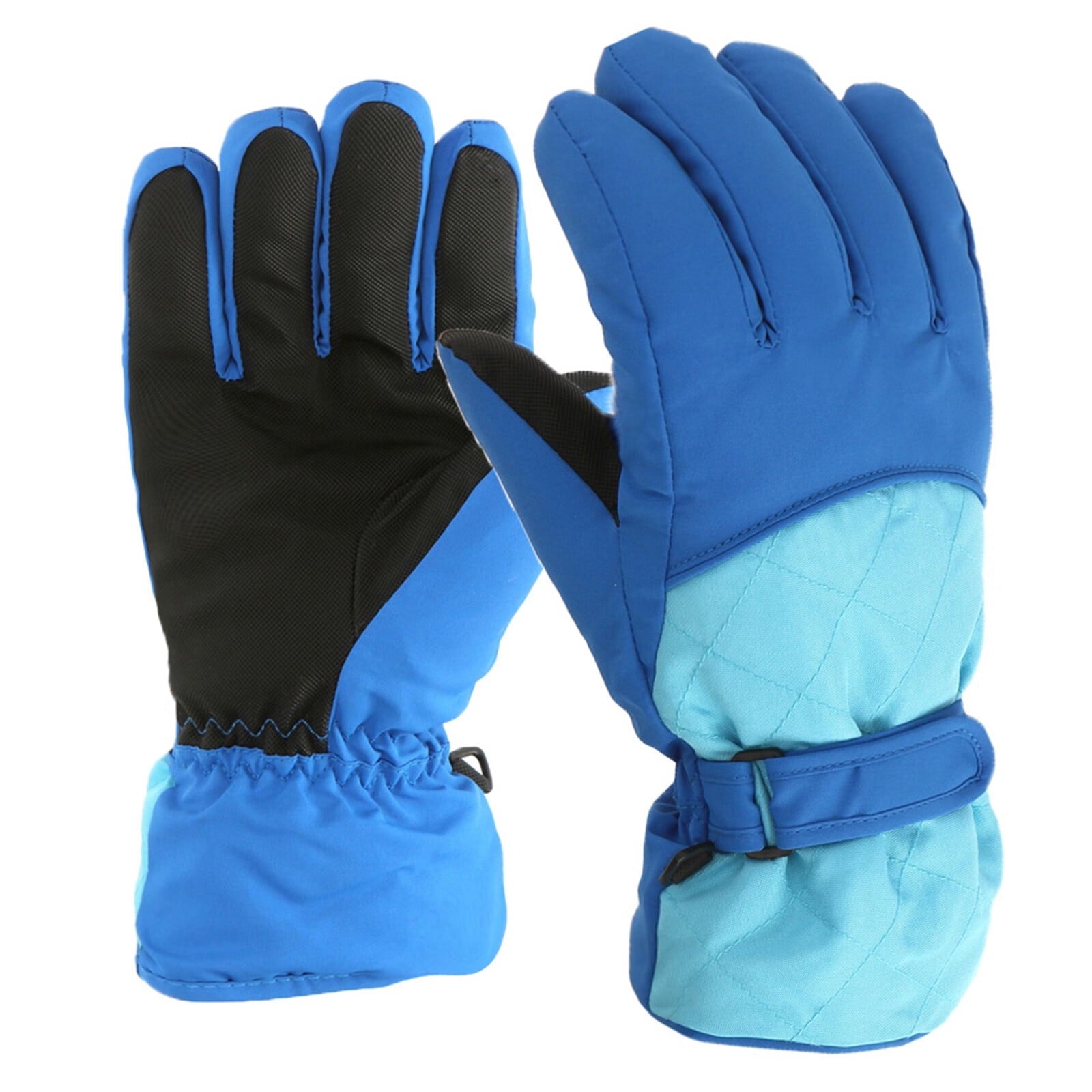 2T Gloves Kids Waterproof Gloves Kids Gloves Winter Gloves Thick Gloves Stretchy Warm Gloves Boys Girls 6-11 Year 10-16 Year AHA2 kids snow gloves Blue