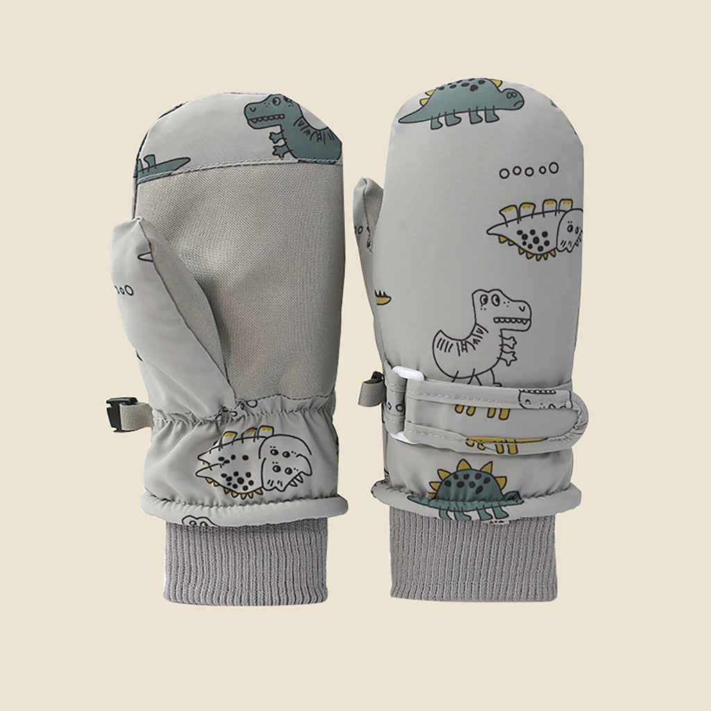 GXWEA 2T Gloves Kids Waterproof Gloves Kids Gloves Winter Gloves Thick Gloves Stretchy Warm Gloves Boys Girls 6-11 Year 6-24 Months AHA5 kids snow gloves Grey
