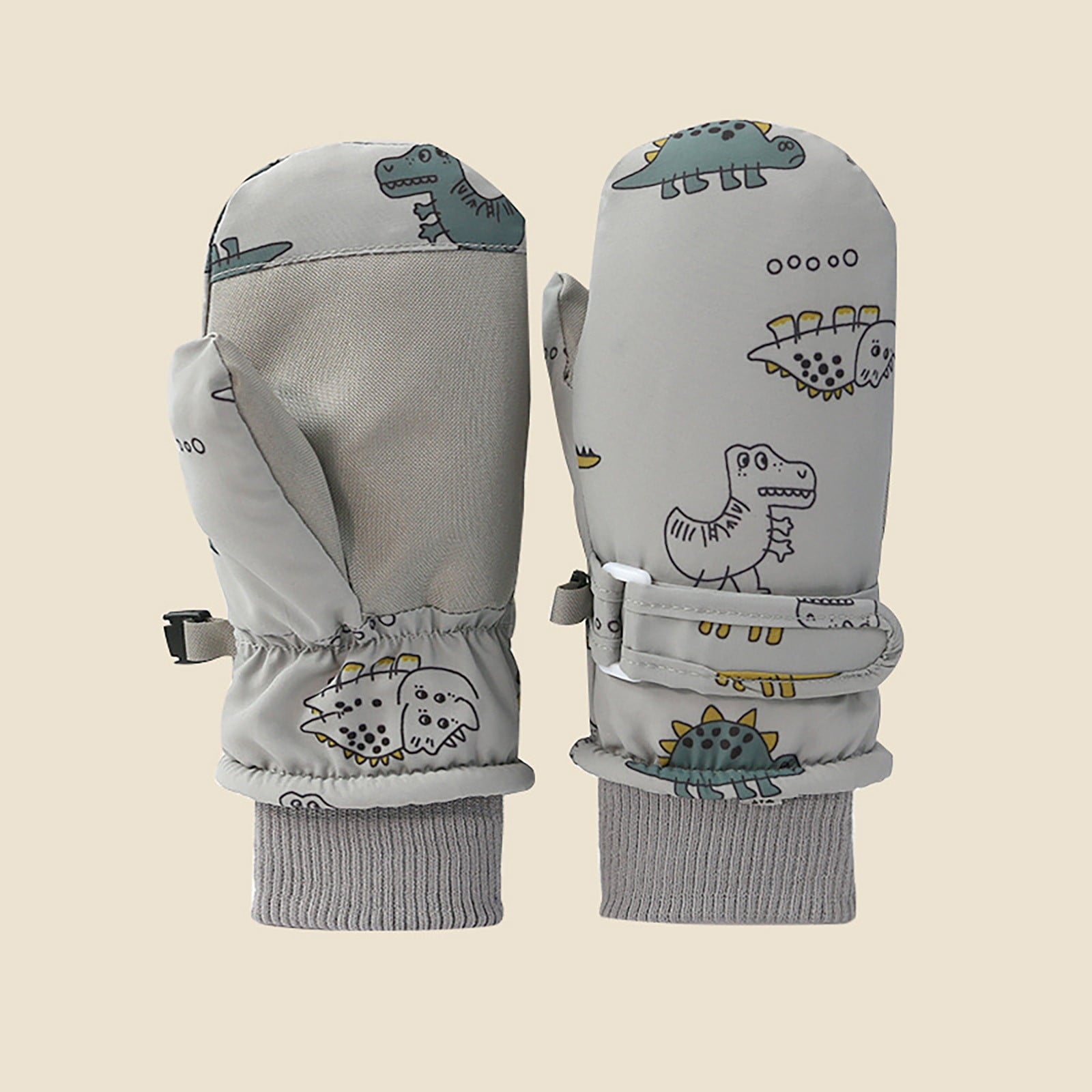 GXWEA 2T Gloves Kids Waterproof Gloves Kids Gloves Winter Gloves Thick Gloves Stretchy Warm Gloves Boys Girls 6-11 Year 6-24 Months AHA5 kids snow gloves Grey
