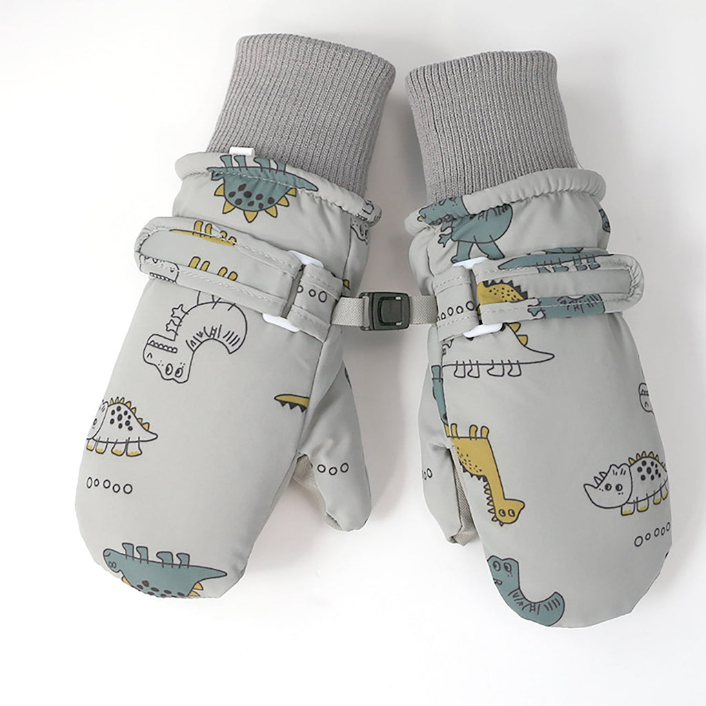 GXWEA 2T Gloves Kids Waterproof Gloves Kids Gloves Winter Gloves Thick Gloves Stretchy Warm Gloves Boys Girls 6-11 Year 6-24 Months AHA5 kids snow gloves Grey