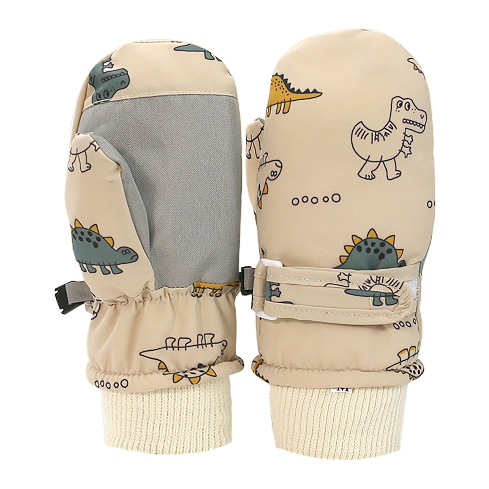 GXWEA 2T Gloves Kids Waterproof Gloves Kids Gloves Winter Gloves Thick Gloves Stretchy Warm Gloves Boys Girls 6-11 Year 6-24 Months AHA5 kids snow gloves Khaki