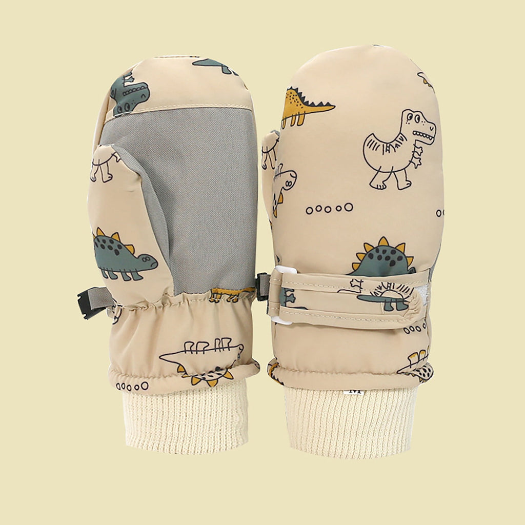 GXWEA 2T Gloves Kids Waterproof Gloves Kids Gloves Winter Gloves Thick Gloves Stretchy Warm Gloves Boys Girls 6-11 Year 6-24 Months AHA5 kids snow gloves Khaki