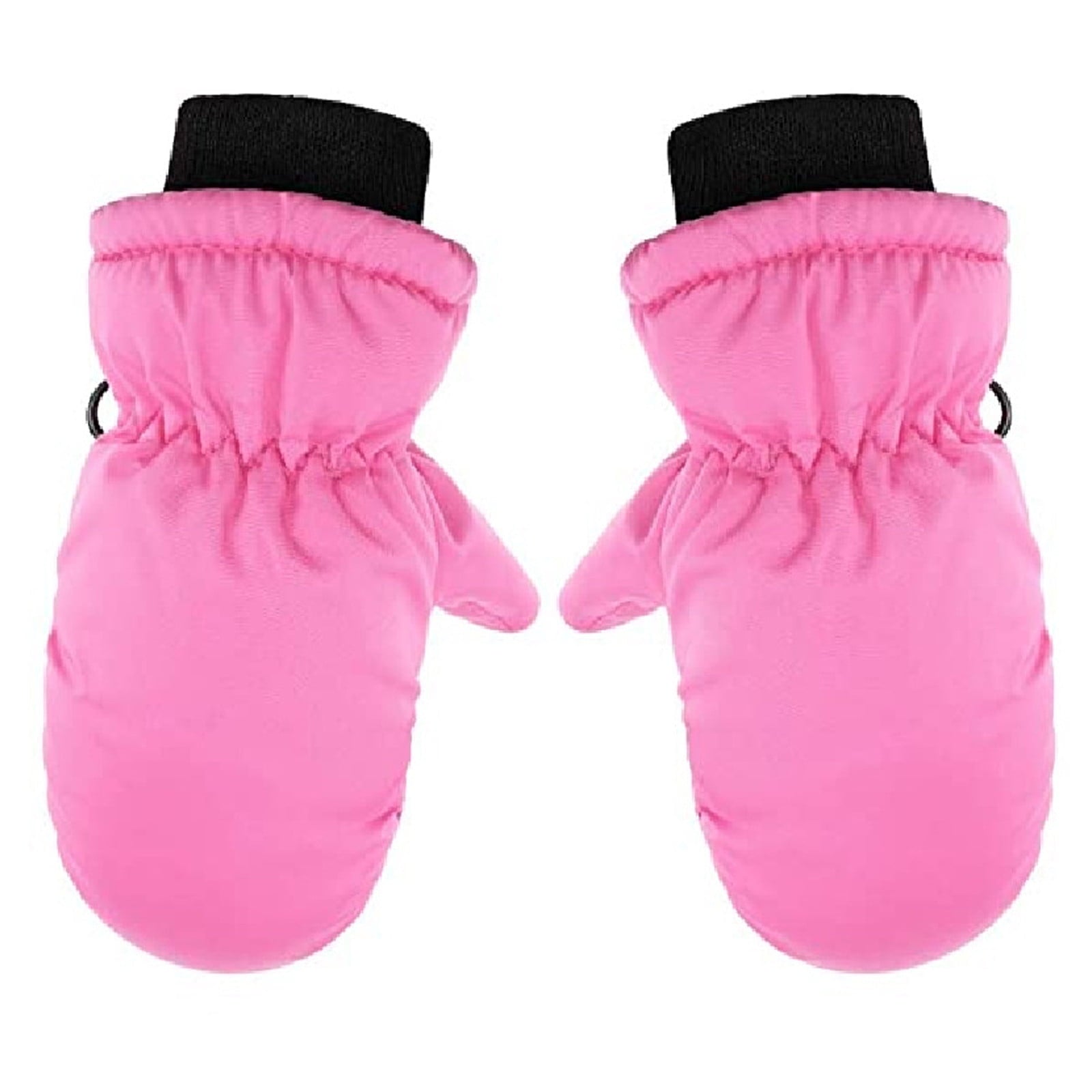 2T Gloves Kids Waterproof Gloves Kids Gloves Winter Gloves Thick Gloves Stretchy Warm Gloves Boys Girls 6-11 Year One Size Pink