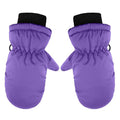 2T Gloves Kids Waterproof Gloves Kids Gloves Winter Gloves Thick Gloves Stretchy Warm Gloves Boys Girls 6-11 Year One Size Purple