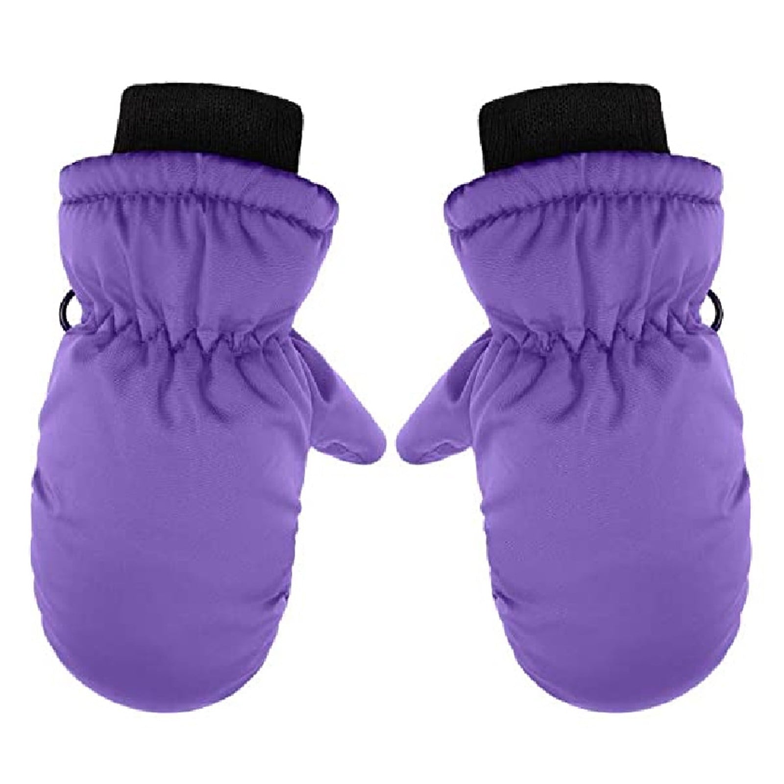 2T Gloves Kids Waterproof Gloves Kids Gloves Winter Gloves Thick Gloves Stretchy Warm Gloves Boys Girls 6-11 Year One Size Purple