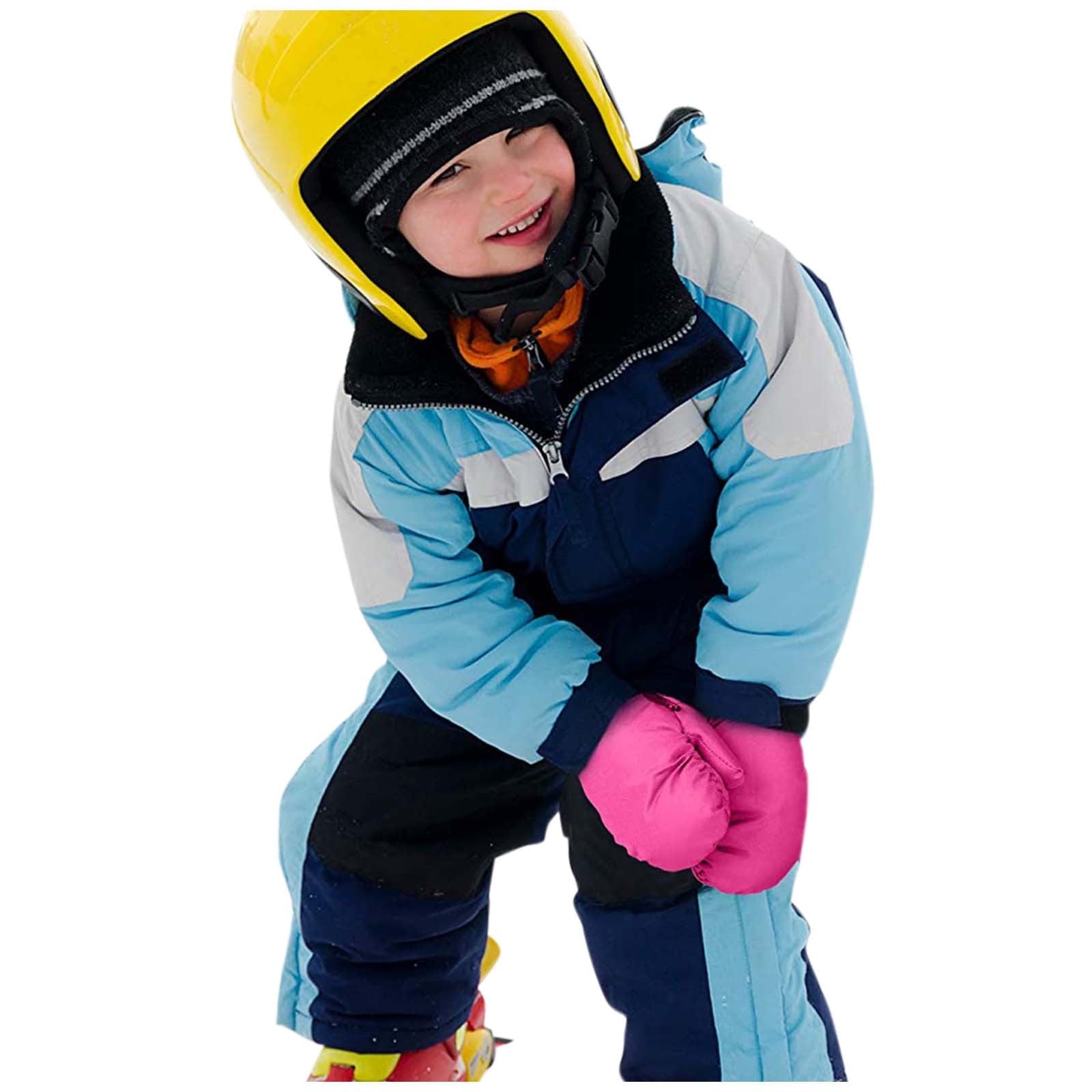 2T Gloves Kids Waterproof Gloves Kids Gloves Winter Gloves Thick Gloves Stretchy Warm Gloves Boys Girls 6-11 Year One Size color-5