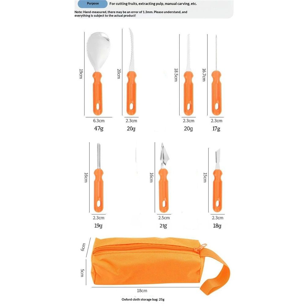 Halloween Pumpkin Carving Kit Tools, Professional Heavy Duty Carving Set, Stainless Steel Pumpkin Carving Set, Halloween Pumpkin Carving Tools-Gift for Halloween(7PCS)