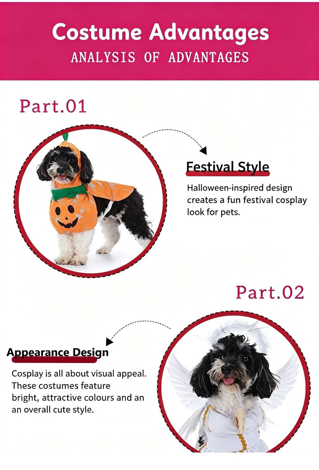 Fun Pet Holiday Wear, Decor Supplies For Halloween Christmas Themed Celebration Events, Size S