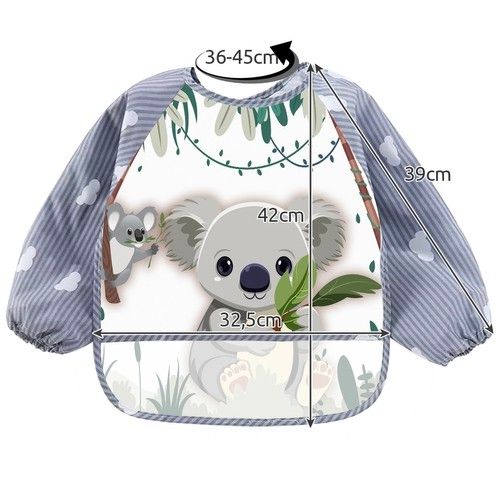 Baby Sleeved Bibs - Protects Clothes During Play & Mealtime, MultiColor