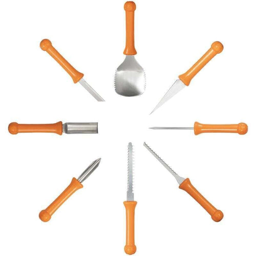 8 Pcs Halloween Pumpkin Carving Kit Professional Pumpkin Carving Knife Stainless Steel Pumpkin Carving Tools for Halloween Decoration Jack-O-Lantern