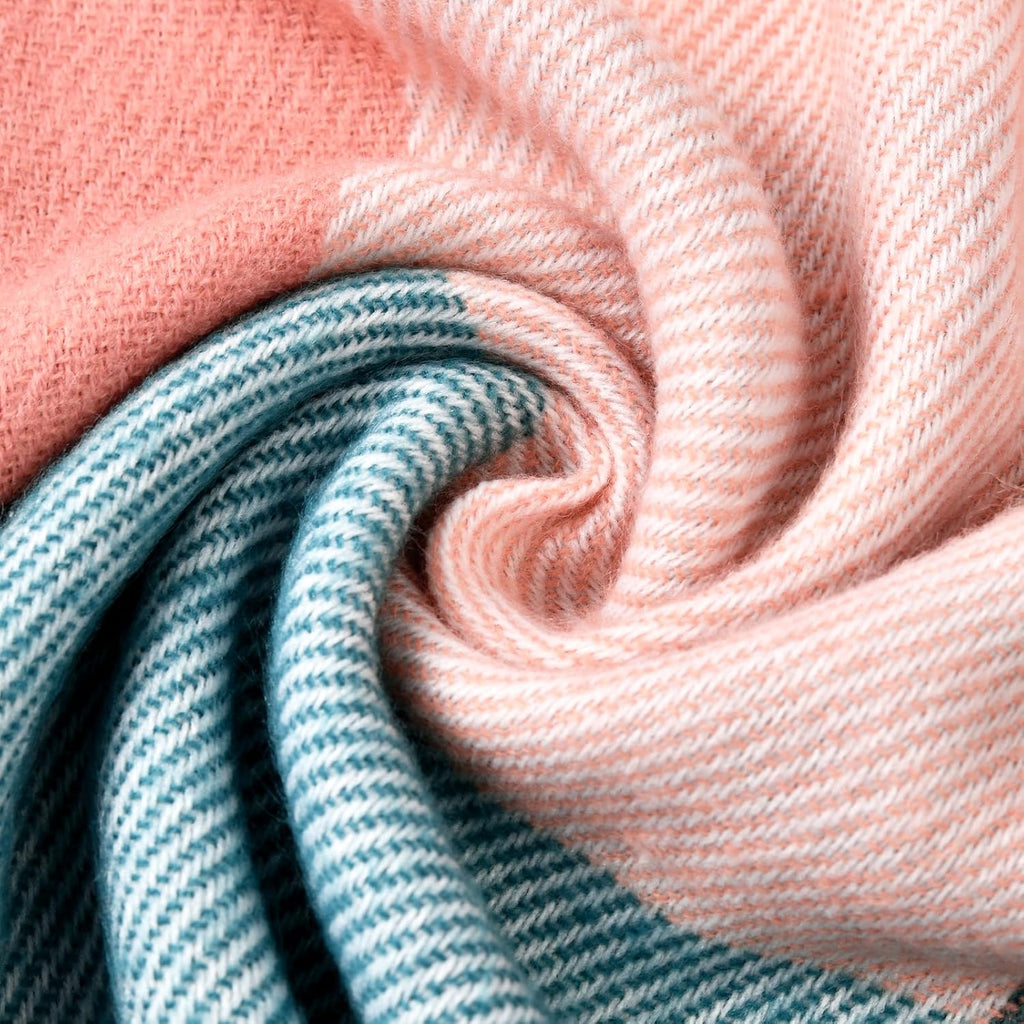 Women's Plaid Winter Scarf – Cashmere Feel Pashmina Shawl & Wrap