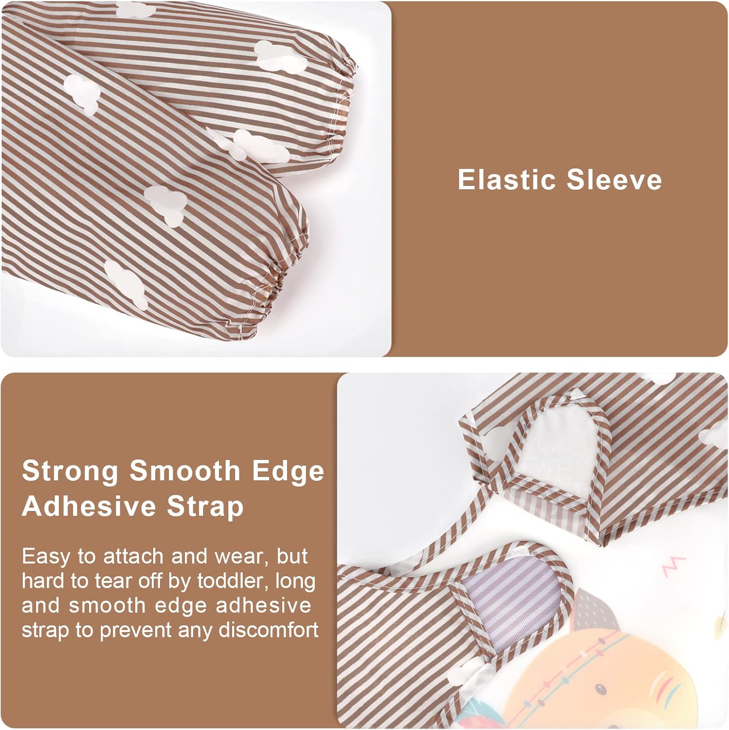Long Sleeve Baby Bibs, Waterproof Sleeved Bibs Smock for Toddler Baby Girls Boys Eating Feeding