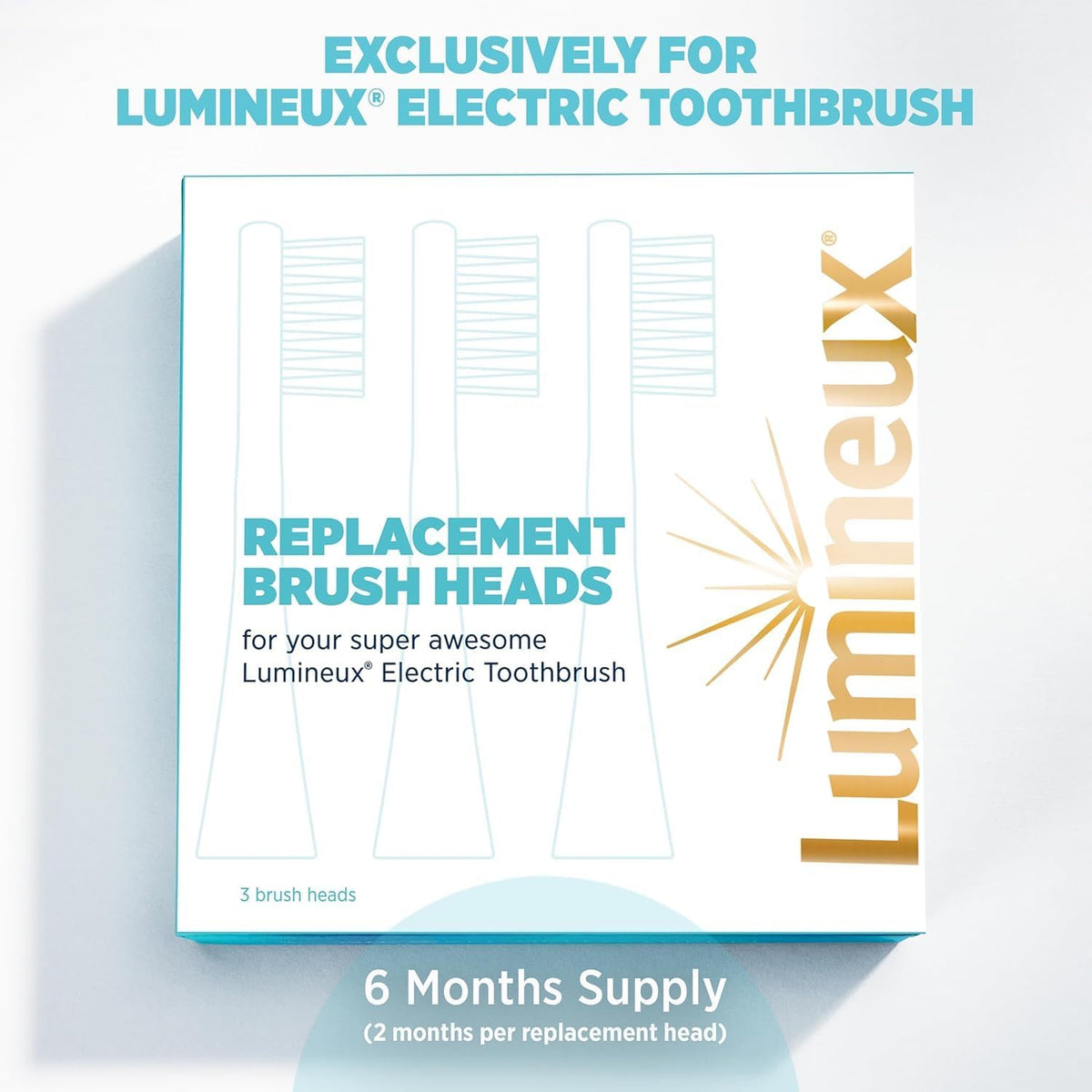 Bamboo Replacement Heads 3 Pack - Exclusive to  Sonic Electric Toothbrush - Soft Bristle Bamboo Heads - Made with Eco Loving Renewable Bamboo