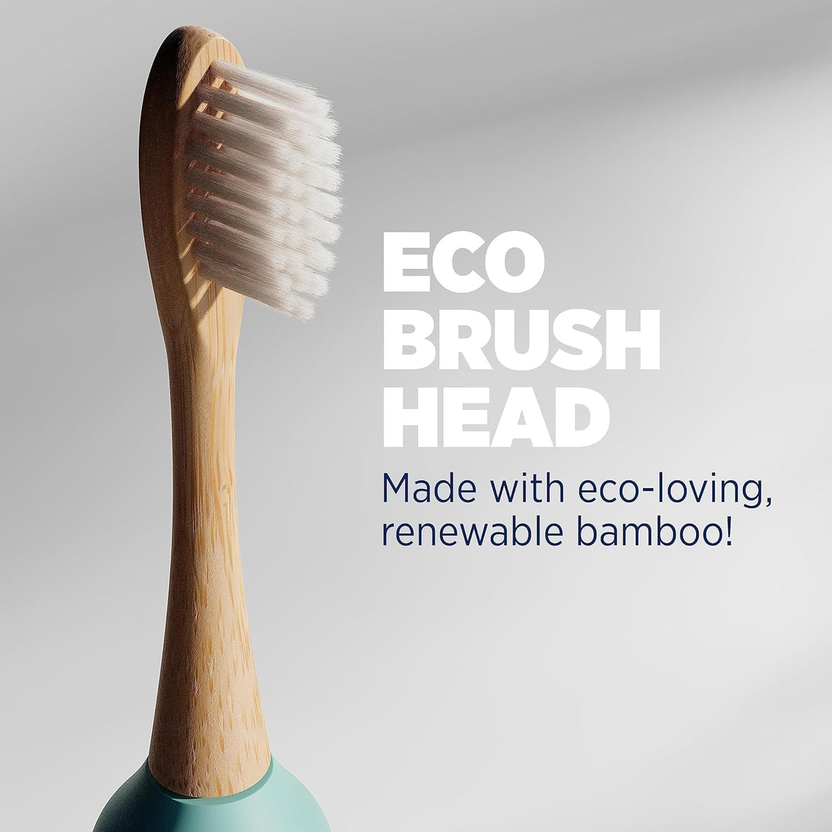 Bamboo Replacement Heads 3 Pack - Exclusive to  Sonic Electric Toothbrush - Soft Bristle Bamboo Heads - Made with Eco Loving Renewable Bamboo