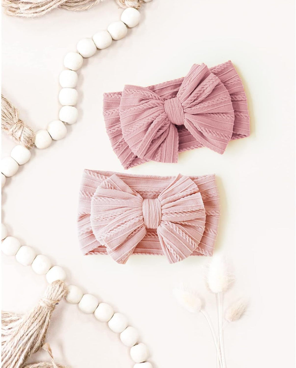 Handmade Baby Headbands Soft Stretchy Nylon Hair Bands with Bows for Newborn Infant Baby Toddler Girls