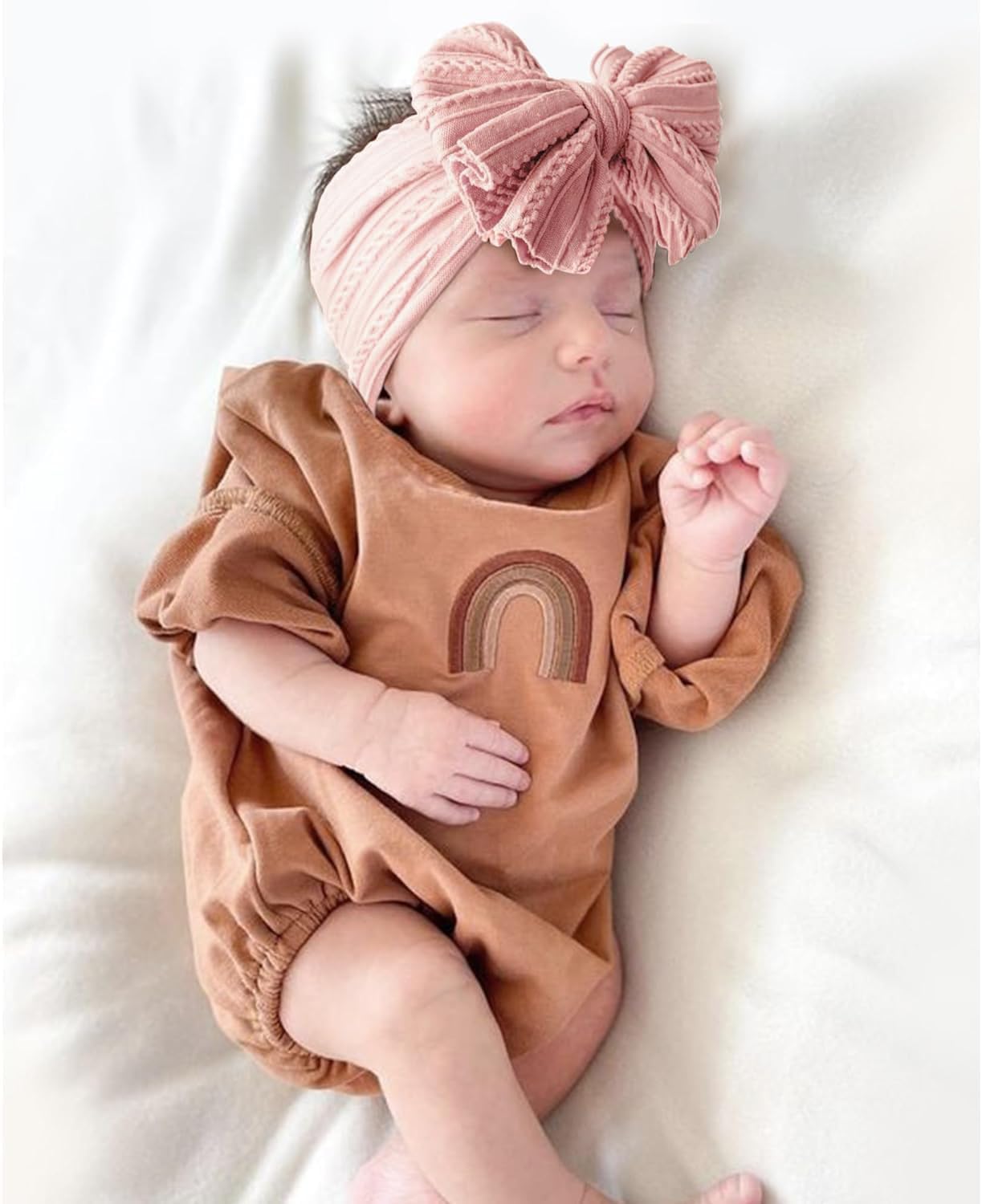 Handmade Baby Headbands Soft Stretchy Nylon Hair Bands with Bows for Newborn Infant Baby Toddler Girls