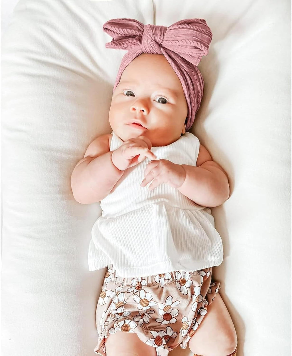Handmade Baby Headbands Soft Stretchy Nylon Hair Bands with Bows for Newborn Infant Baby Toddler Girls
