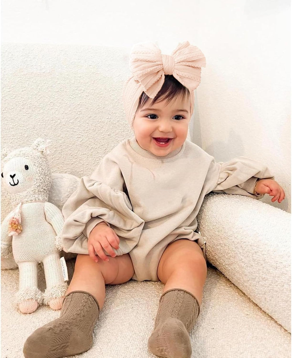 Handmade Baby Headbands Soft Stretchy Nylon Hair Bands with Bows for Newborn Infant Baby Toddler Girls
