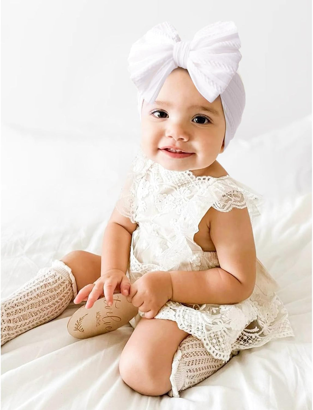 Handmade Baby Headbands Soft Stretchy Nylon Hair Bands with Bows for Newborn Infant Baby Toddler Girls