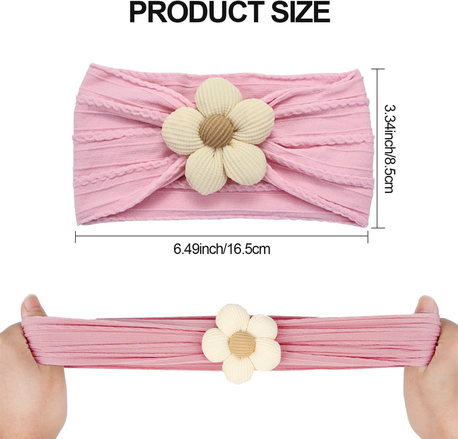 4 Pcs Baby Girls Nylon Headbands Baby Flower Headbands Soft Hairbands Hair Accessories for Newborn Infant Toddler Kids