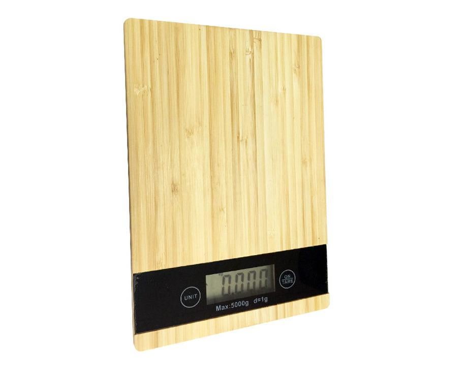 New 5kg food medicine scale baking electronic scale home gram weight scale bamboo panel home kitchen electronic scale Bamboo panel 5kg/1g