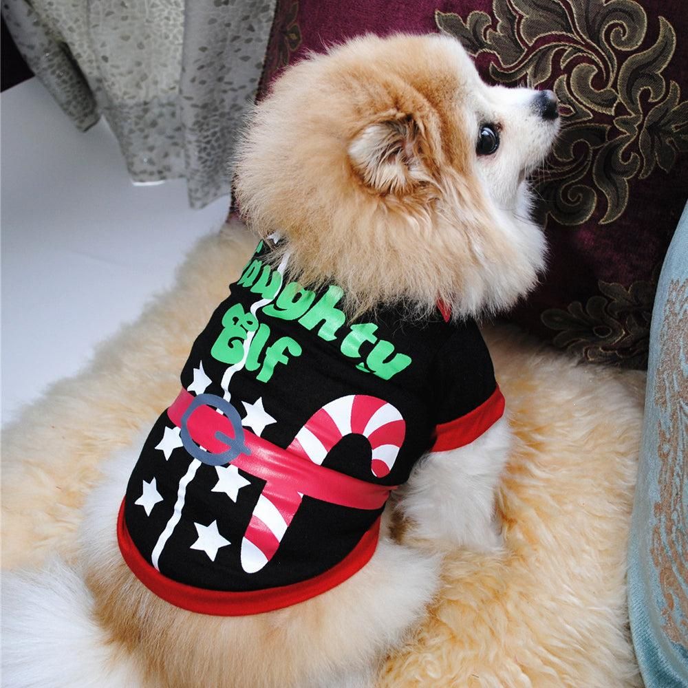 3Pcs Christmas Dog Cat T-Shirt Clothes Vest Puppy Pet Apparel Shirts - L