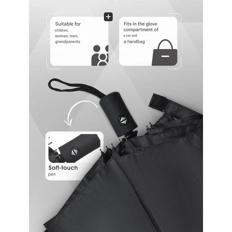 12 Ribs Semi Automatic Foldable Sun Umbrella Large Wind Resistant Portable Travel Umbrella