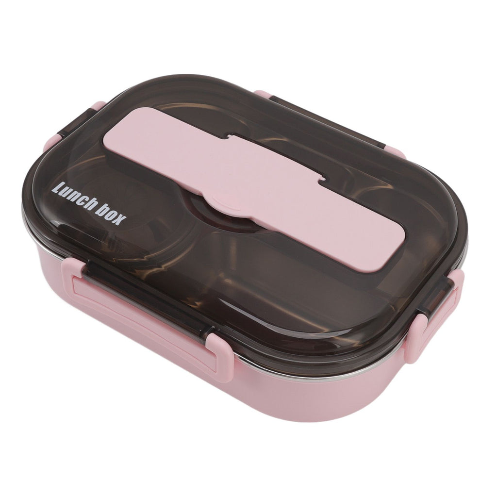 Lunch Container Box Stainless Steel Thermal Lunch Storage Box with Soup Bowl Chopsticks Spoon for Adults Children Pink